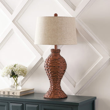 Elicia 31" Seagrass Weave LED Table Lamp - JONATHAN Y